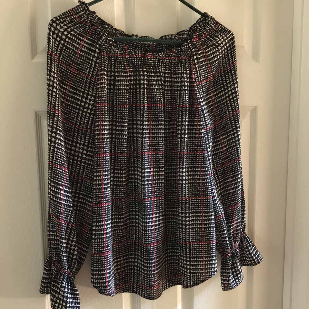 Talbots size small plaid blouse